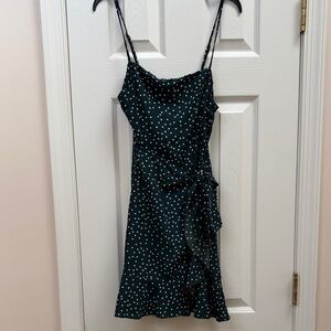 Princess Polly Green Polka Dot Dress